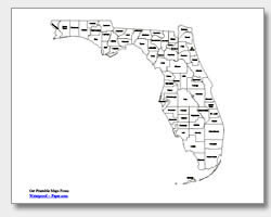 Printable florida maps state outline county cities