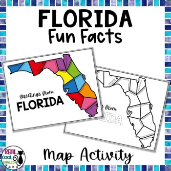 Florida map activity fun state facts by real cool english tpt