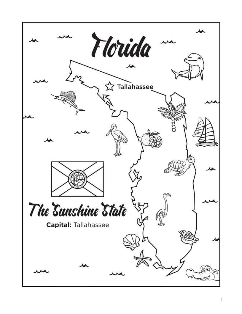 Florida bucket list coloring book