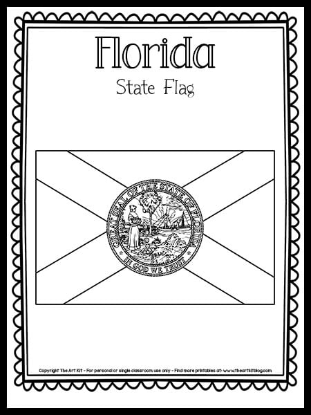 Florida state flag coloring page free printable â the art kit