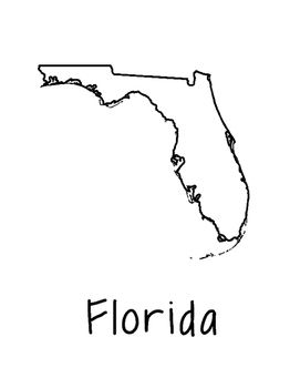 Florida map coloring page map of florida coloring pages florida state map