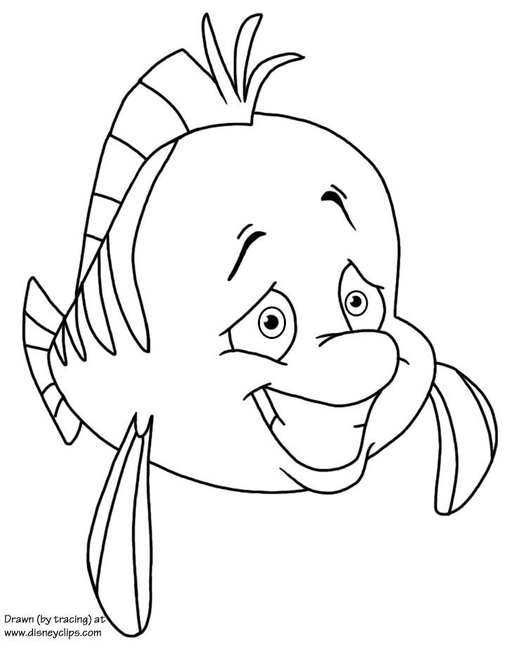 The little mermaid coloring pages