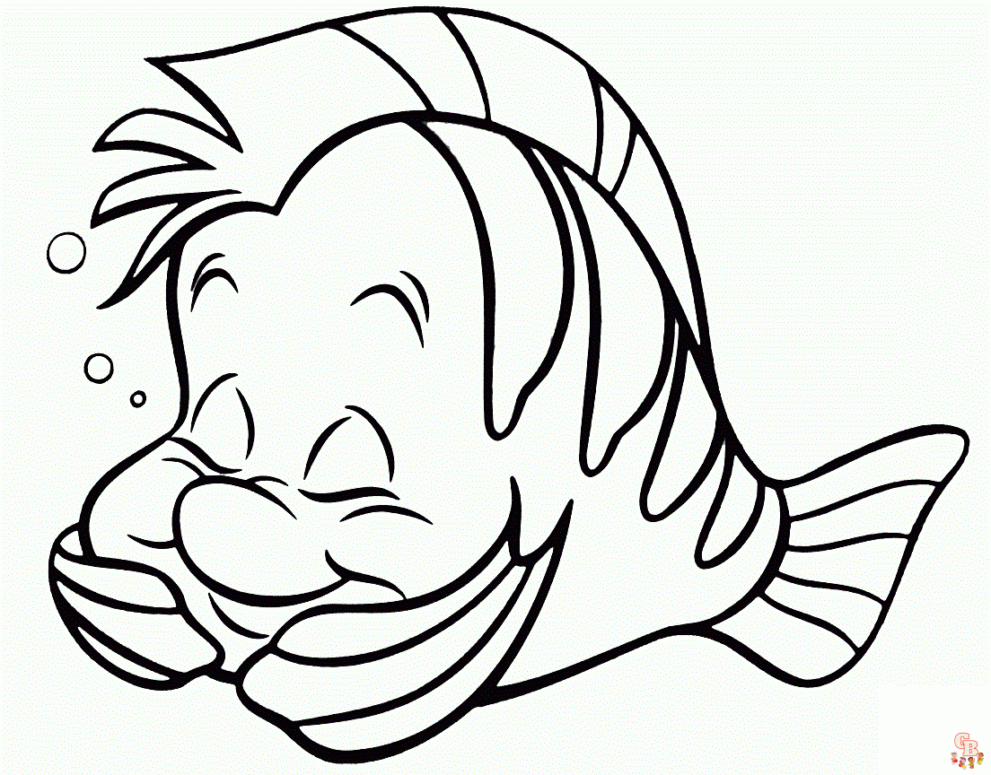 Colorful flounder coloring pages free printable and easy designs