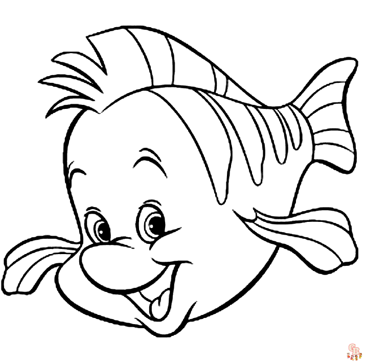 Color your way to fun with the flounder coloring pages for kids