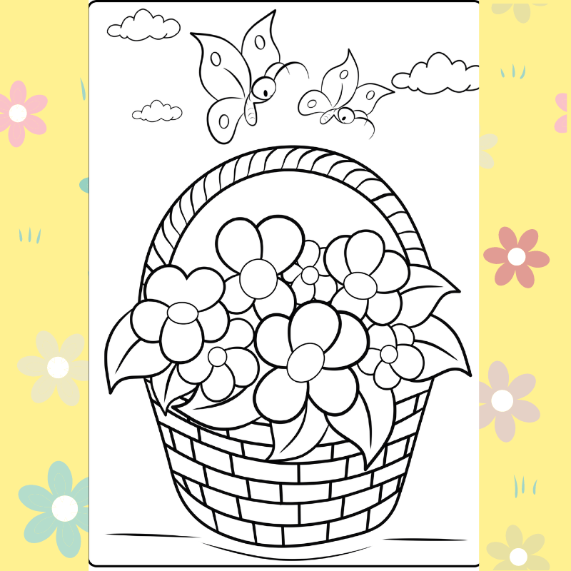 Flower coloring pages