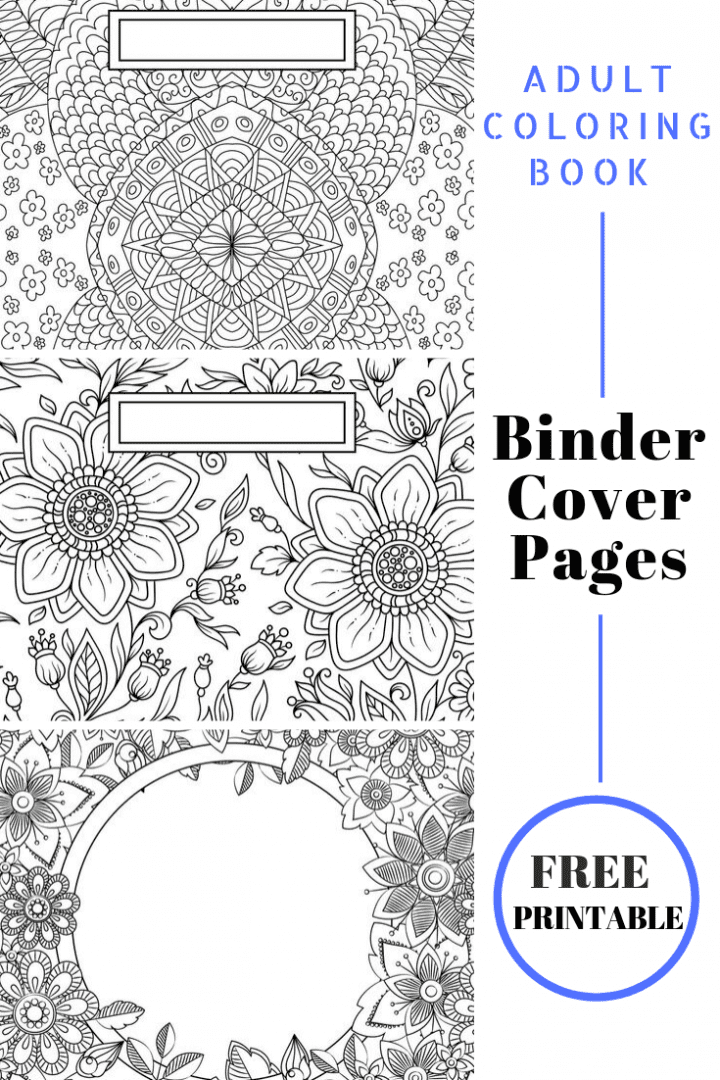 Back to school binder cover adult coloring pages