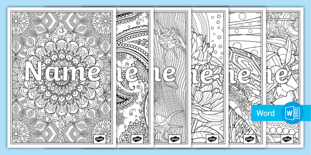 Mindfulness binder cover coloring pages usa