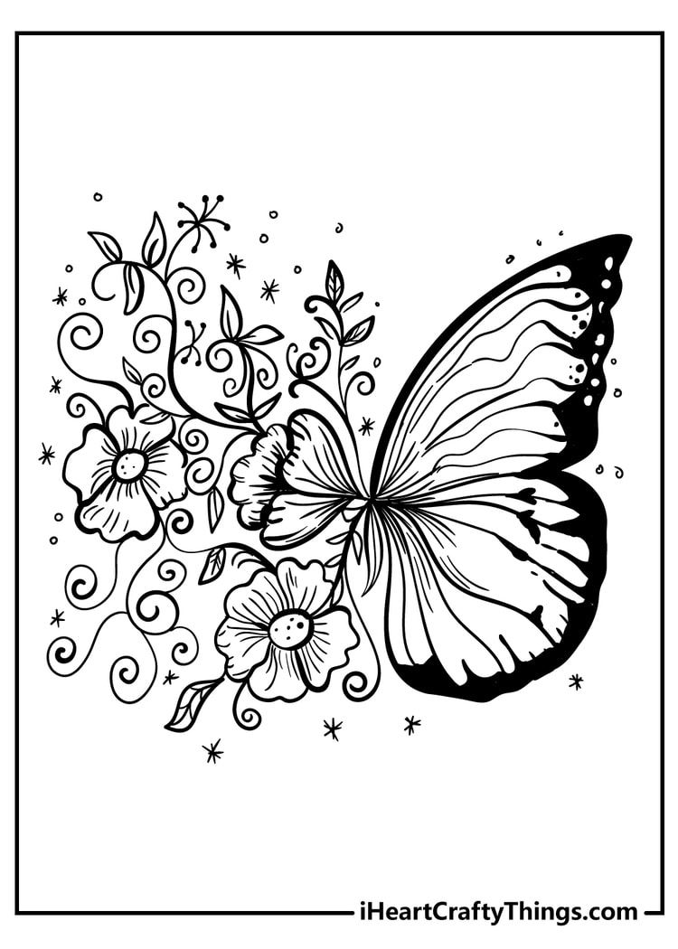 Butterfly coloring pages free printables