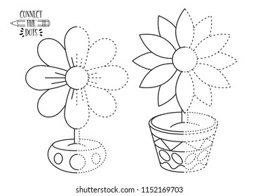 Connect dots draw cute cartoon coloring stock vector royalty free