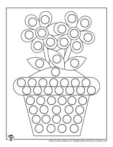 Spring dot coloring pages woo jr kids activities childrens publishing