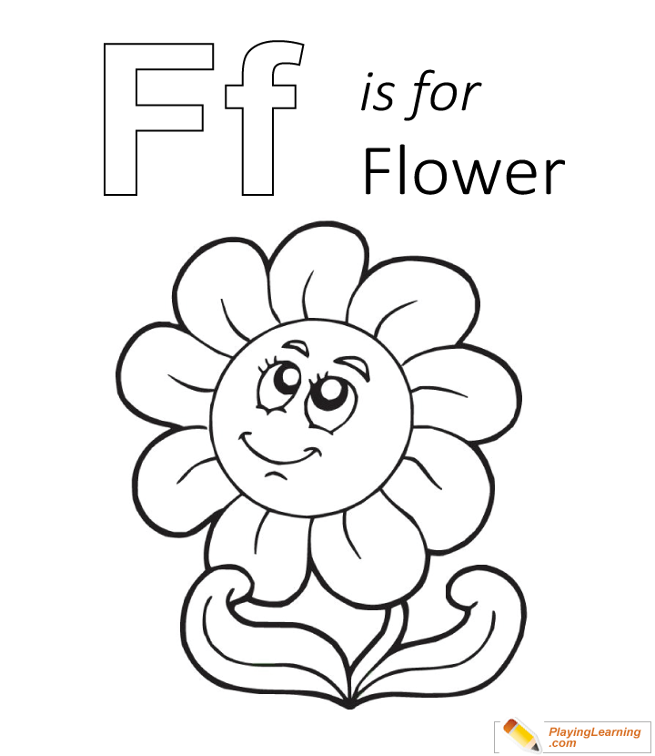 F is for flower coloring page free f is for flower coloring page