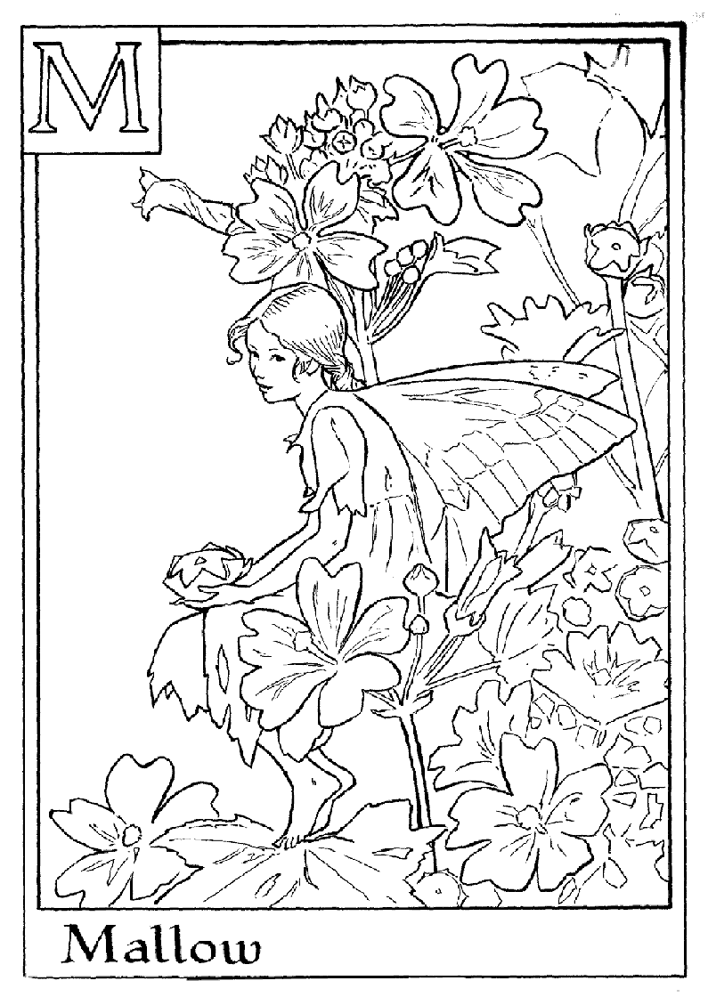 Flower fairies coloring pages