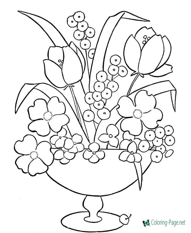 Flower coloring pages