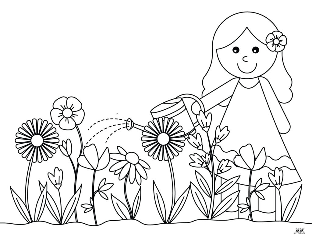 Flower coloring pages