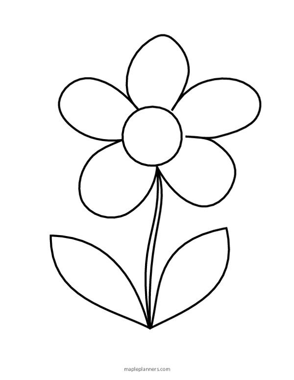 Free printable flower coloring pages