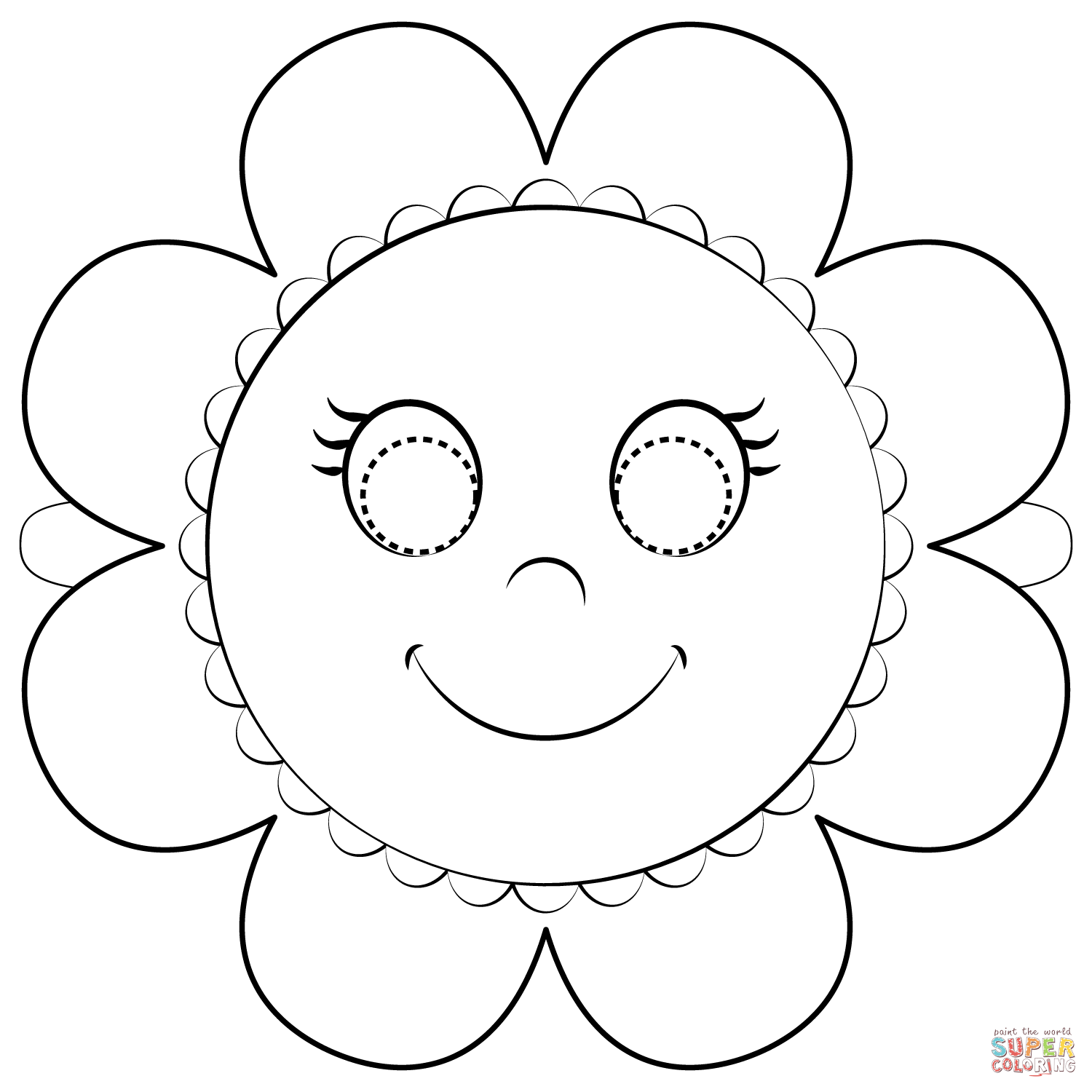 Flower mask coloring page free printable coloring pages