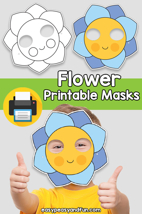 Printable flower mask template â easy peasy and fun hip