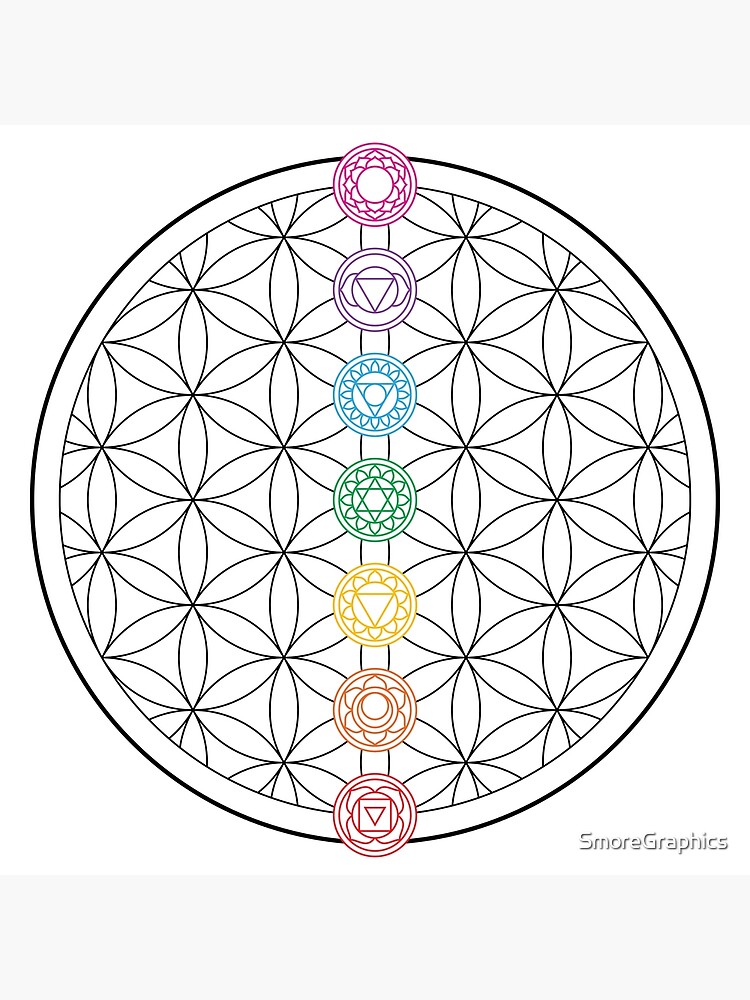 Sacred geometry flower of life chakras