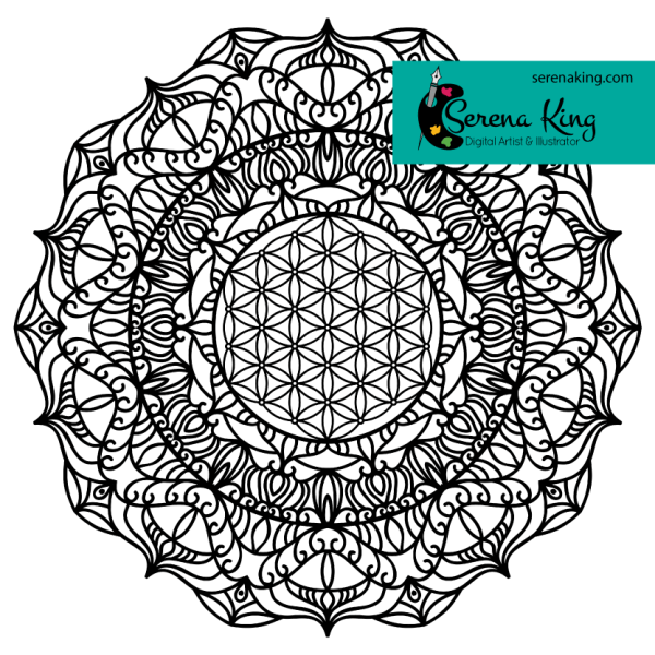 Flower of life mandala coloring page mandala coloring coloring pages mandala coloring pages