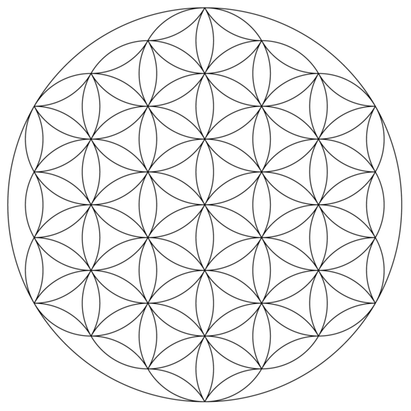 Flower of life mandala coloring page free printable coloring pages sacred geometry symbols sacred geometry flower of life