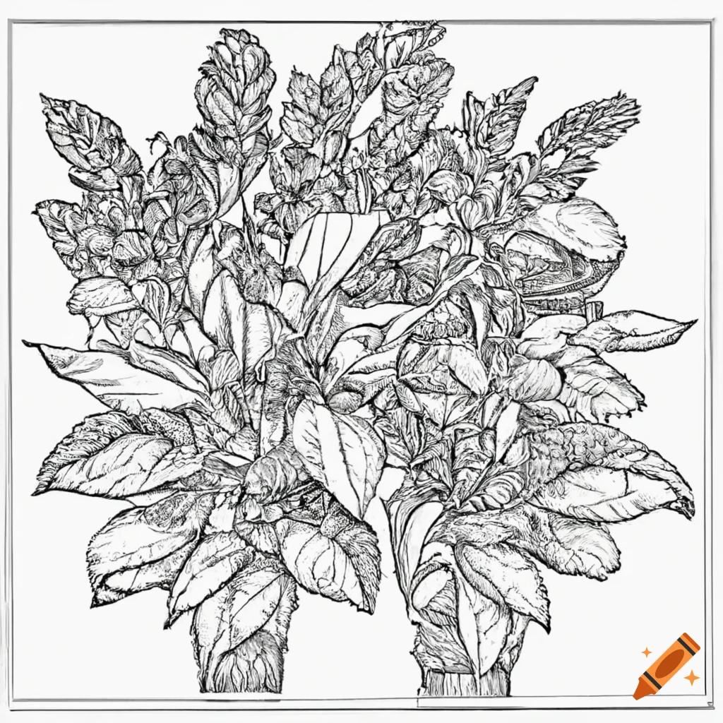 Coloring book salvia splendens flower like real life style full page sketch black thick line skectch clear white background no shading