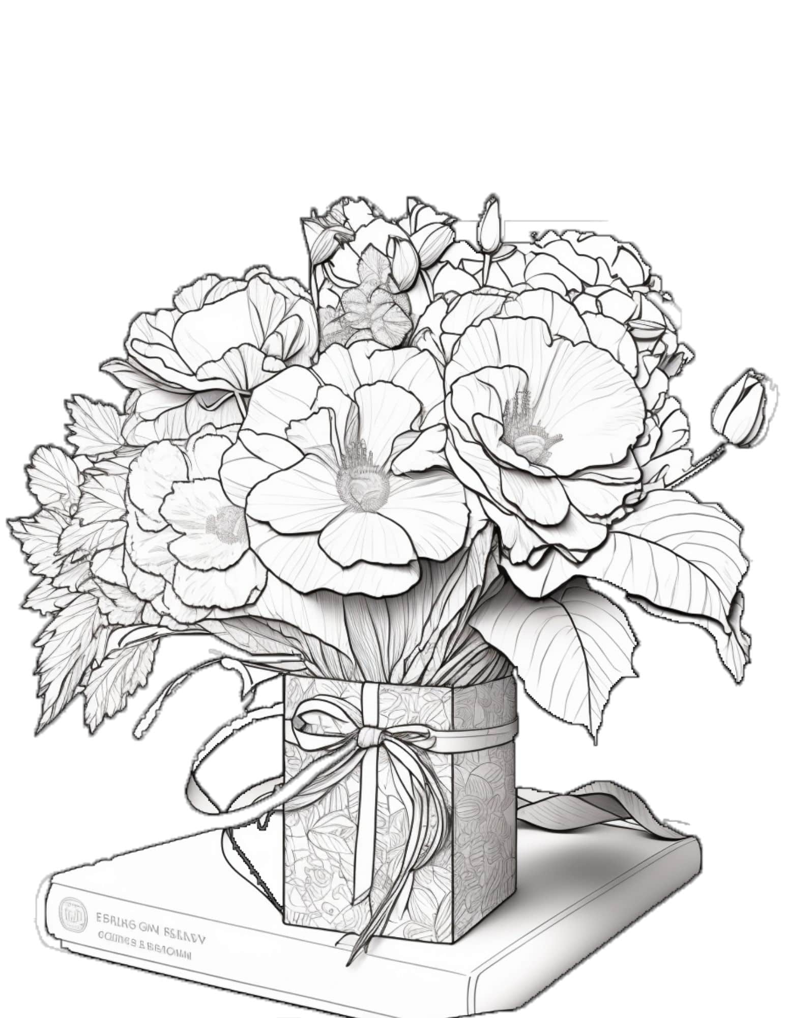 Stunning flower coloring pages for kids and adults