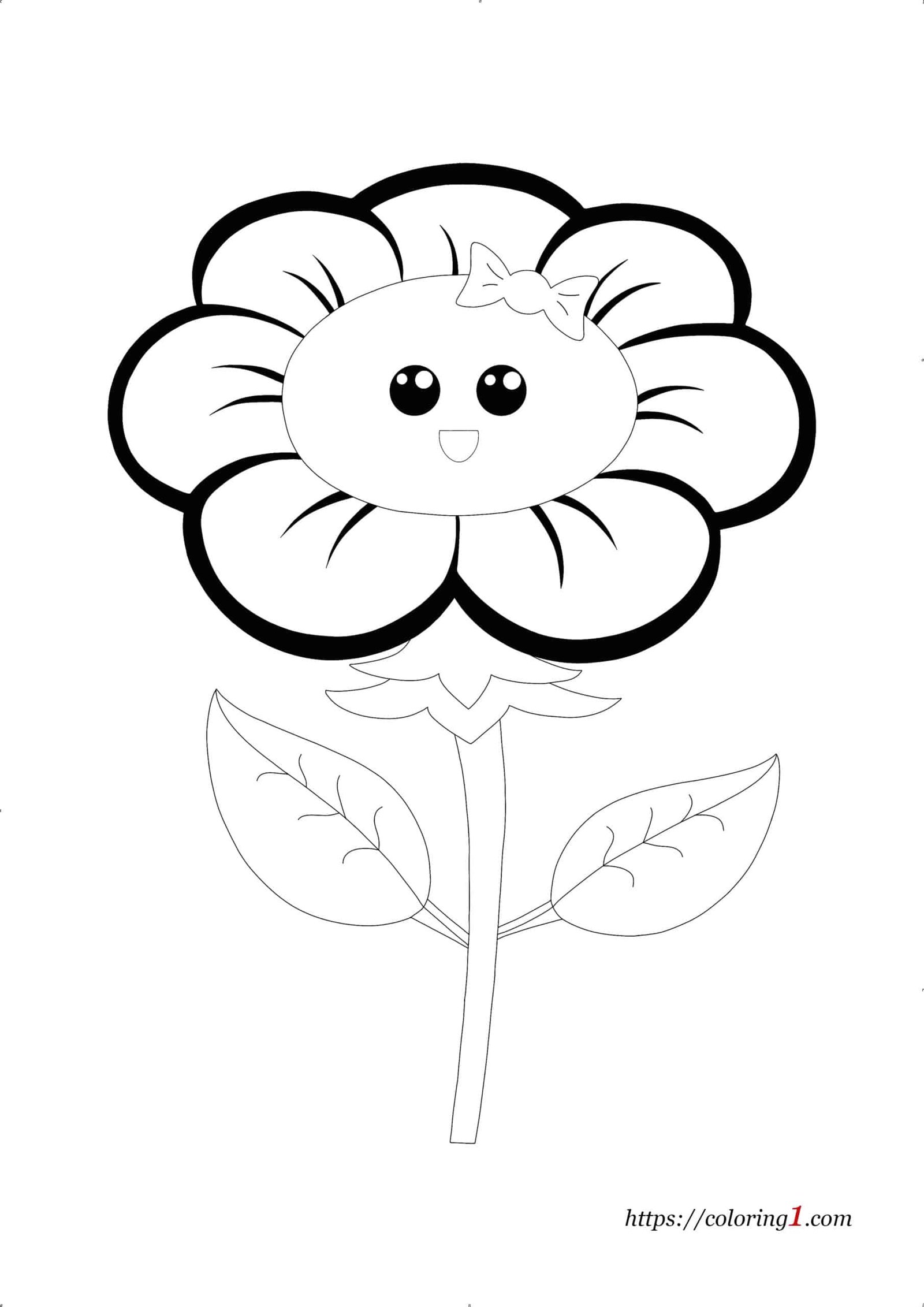 Petals flower coloring pages