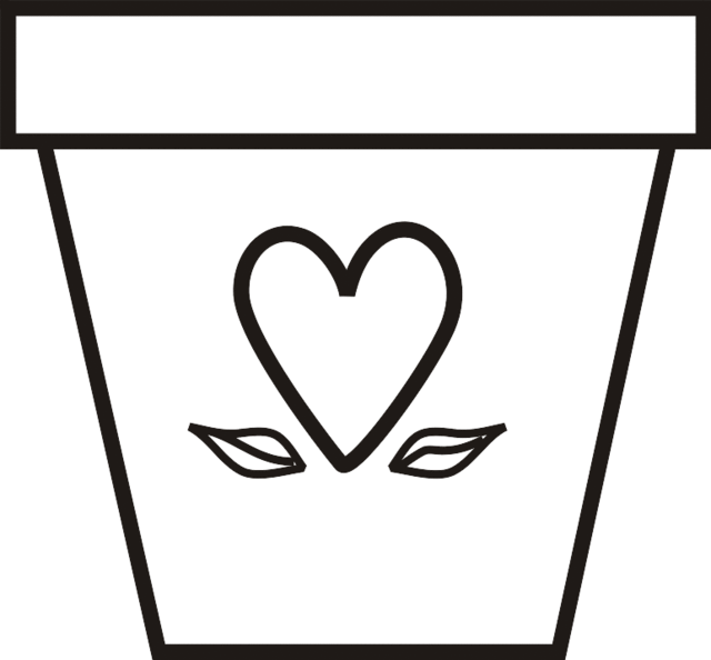 Flower pot coloring pages