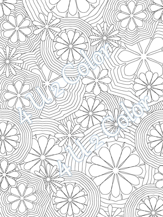 Flower power coloring page flower power coloring page adult coloring page printable coloring page downloadable page s s