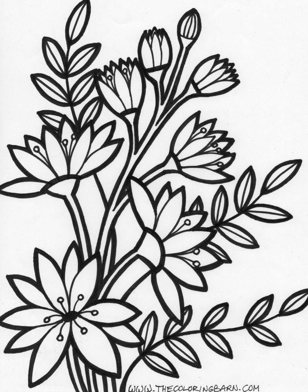 Flower coloring pages