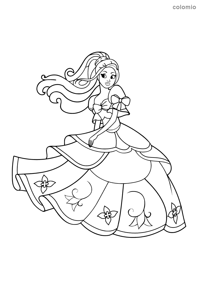 Princesses coloring pages free printable princess coloring sheets