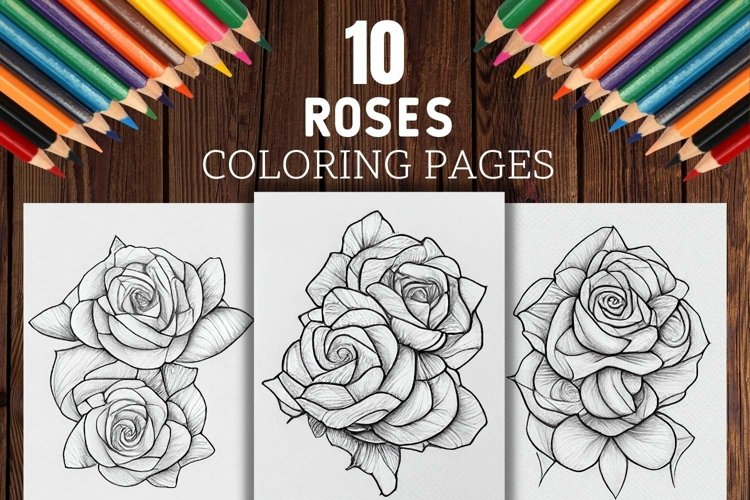 Roses coloring pages