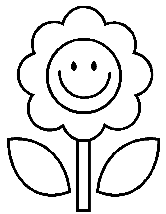 Simple flower coloring pages printable for free download