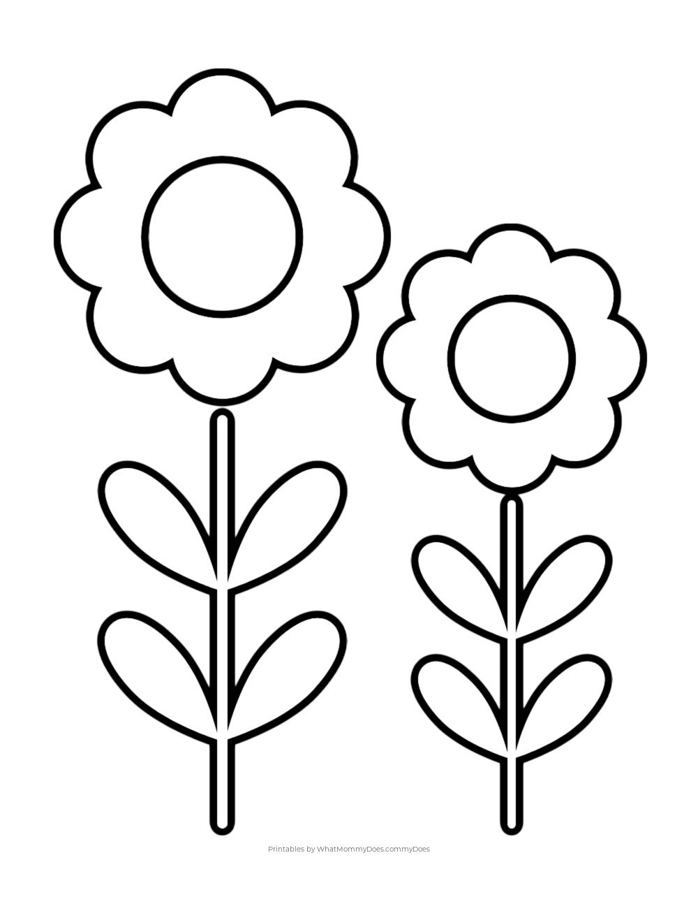 Simple flower coloring page easy for kids flower coloring pages coloring pages coloring pages for kids