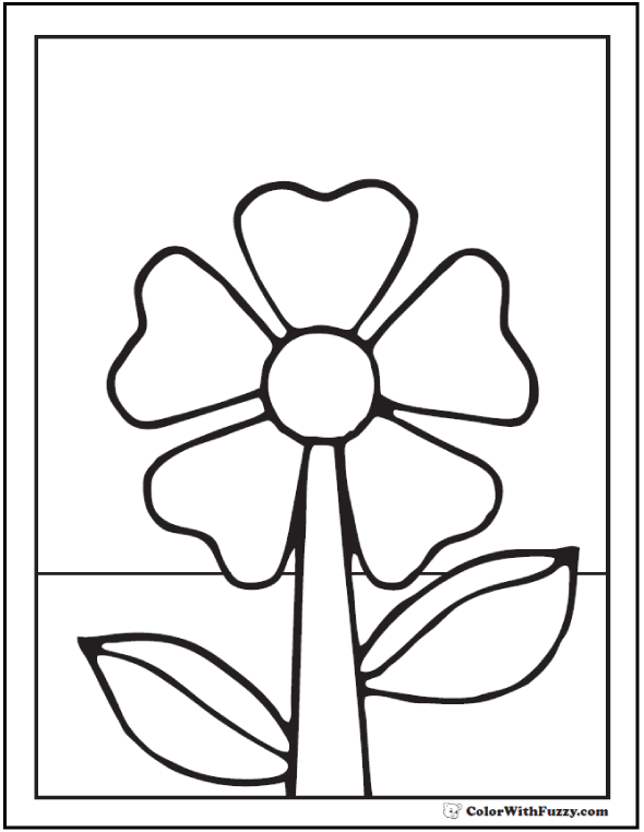 Spring flowers coloring page â spring digital downloads