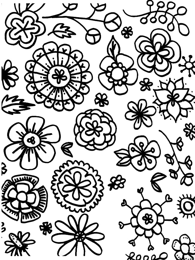 At home with crab apple designs coloring page