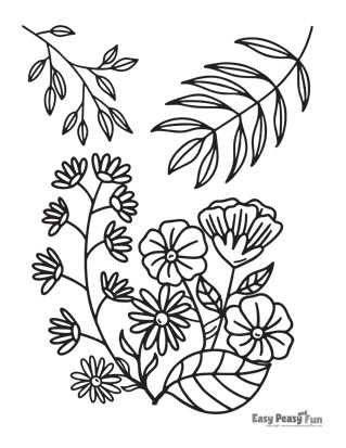 Flower coloring pages