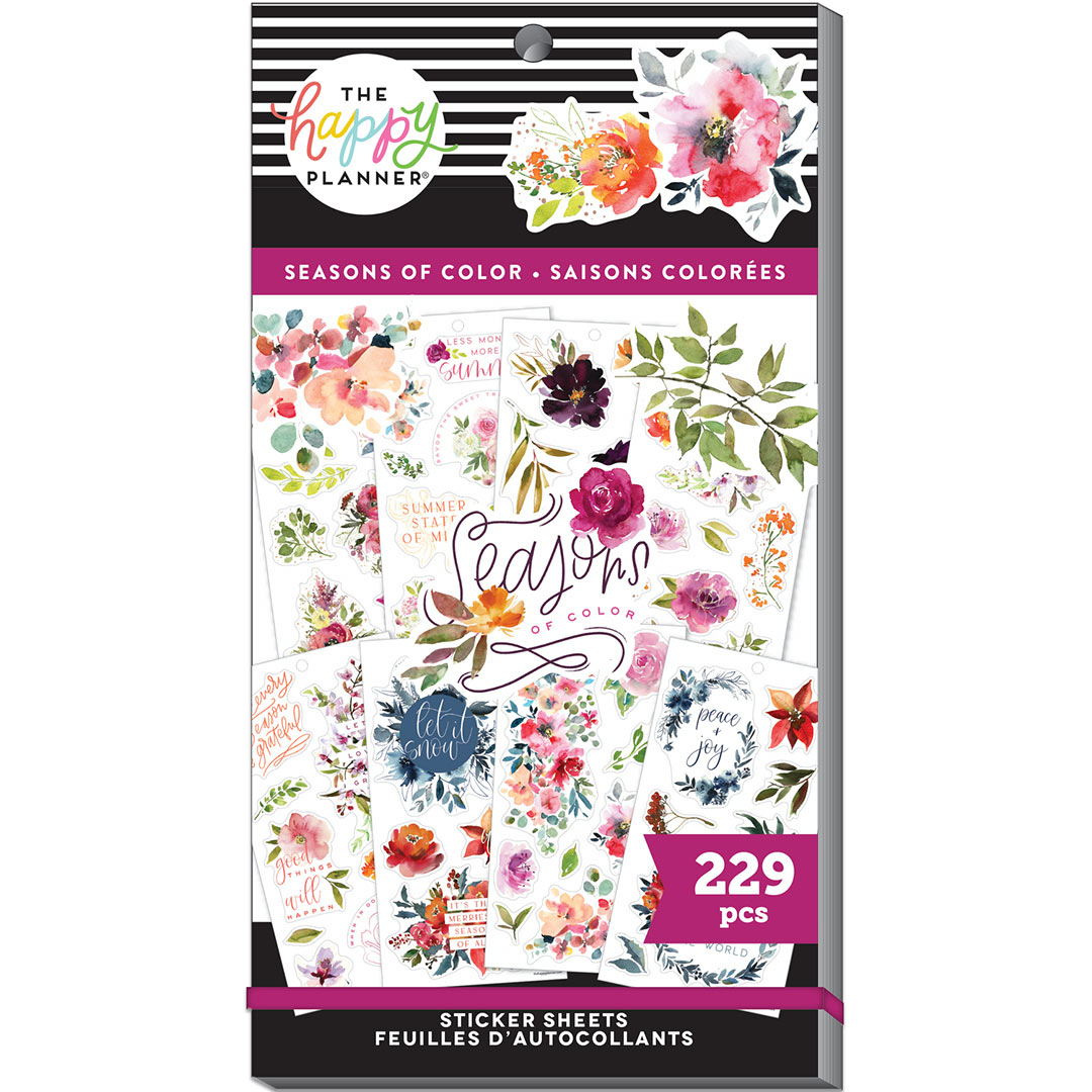 Happy planner seasonal floral classic value sticker book