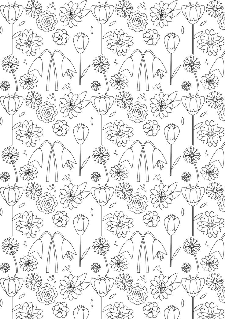 Free printable flower coloring page