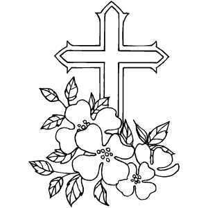 Floral cross coloring page bible coloring pages coloring pages