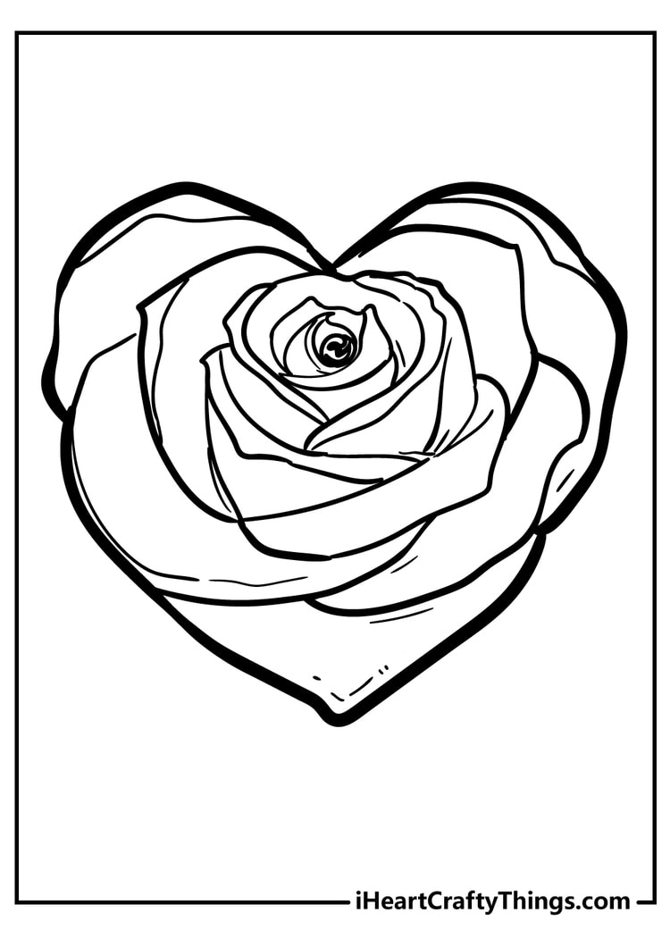 Rose coloring pages free printables