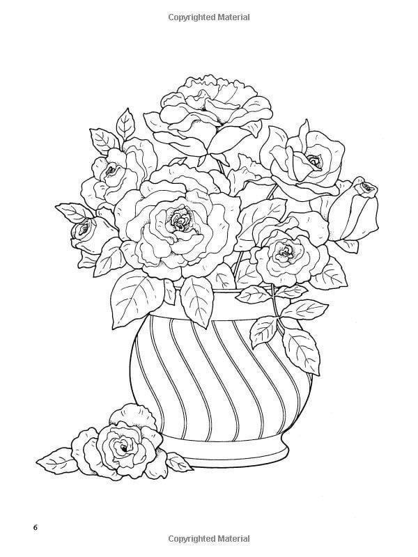 Cool flower vase coloring page rcoolcoloringpages
