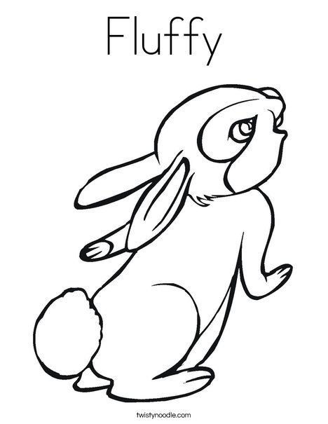 Fluffy coloring page