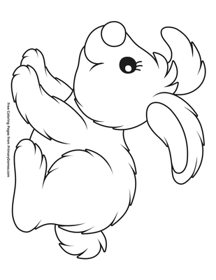 Fluffy bunny coloring page â free printable pdf from