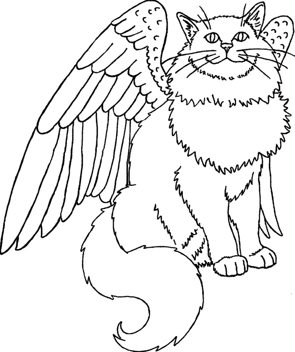 Winged fluffy t kitty coloring unicorn coloring pages t coloring page