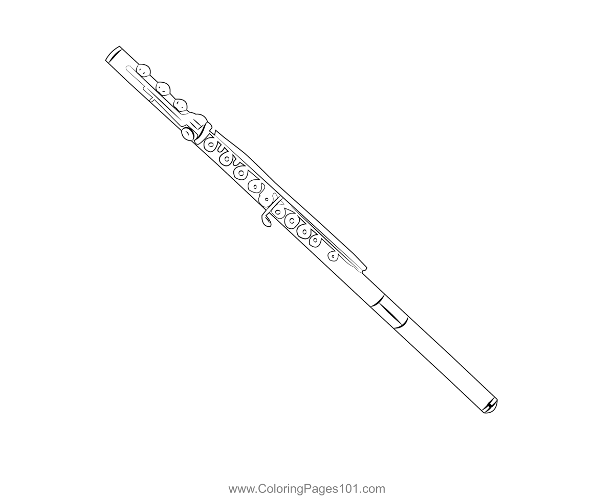 Sankyo wood flute coloring page for kids