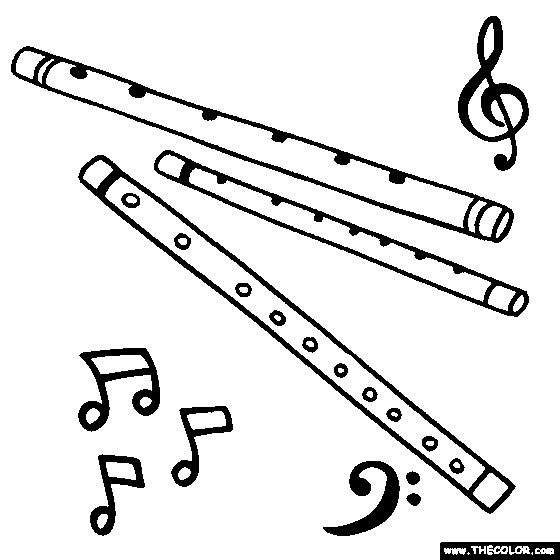 Flute coloring page color wind instruments coloring pages online coloring pages flute