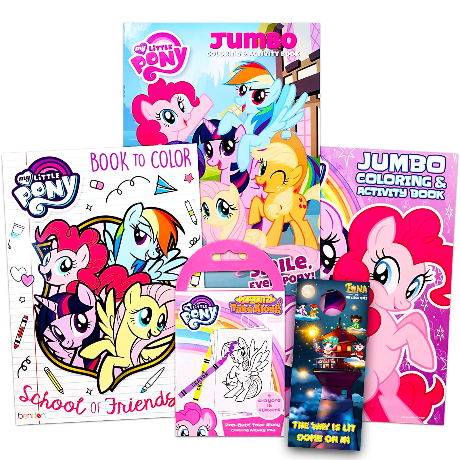 My little pony coloring book super set with stickers bundle with mlp books