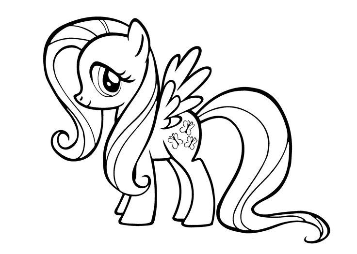 My little pony fluttershy coloring pages for kids printable free my little pony coloring horse coloring pages cartoon coloring pages