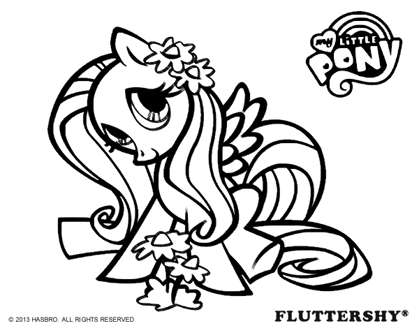 Fluttershy coloring page